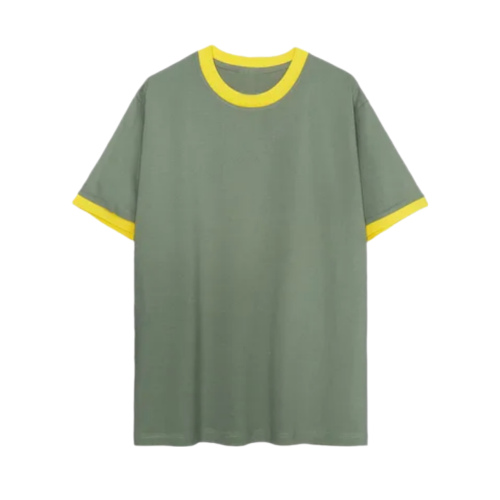 Double-neck Round-neck T-shirt 100% cotton 