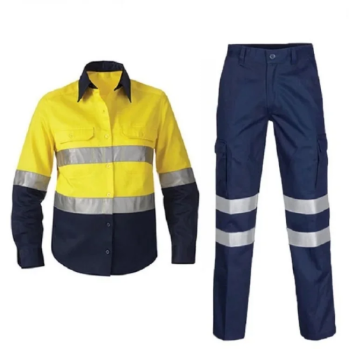 PC65/35 Hi Viz Shirt And Solid Colour Trousers with Reflective Tape
