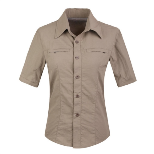 Lady's ¾/Long Sleeve Khaki/Olive Shirt 100% cotton 